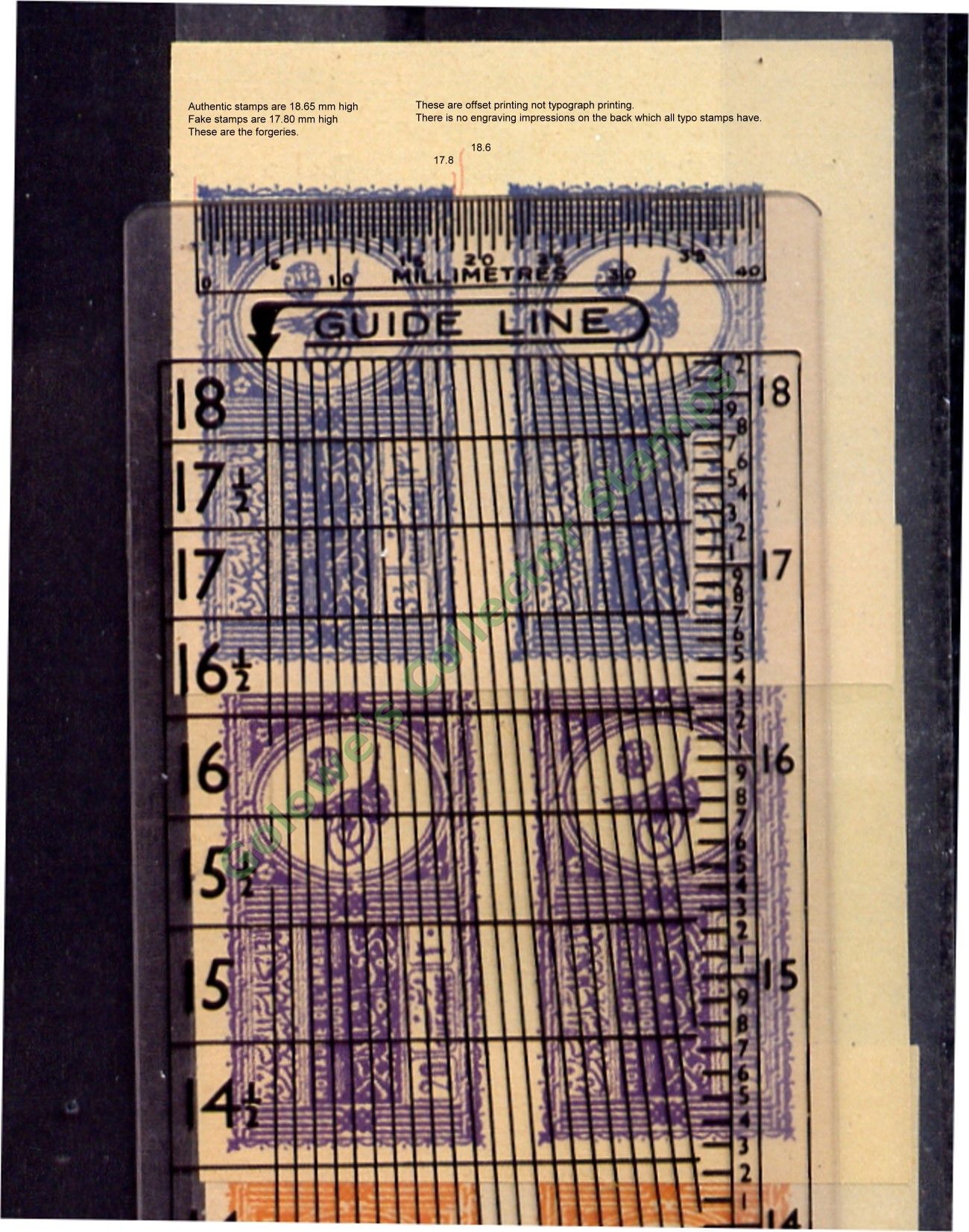 1934 Saudi Arabia Stamp Forgeries height